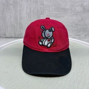 BKYS Hat Mens Red Black Cotton Lucky Charm Voodoo Bunny Graphic Baseball Cap
